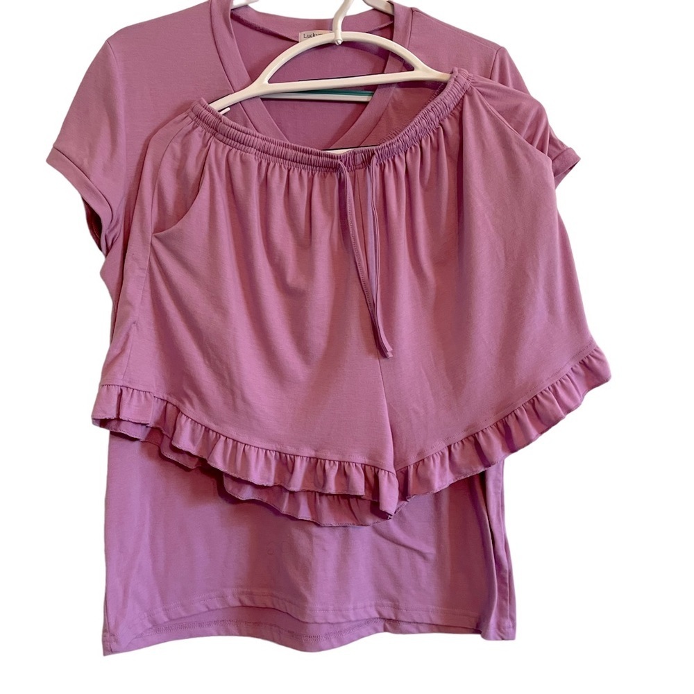 Women’s Luckymore Pink size L pajama w/shorts roomy cotton like